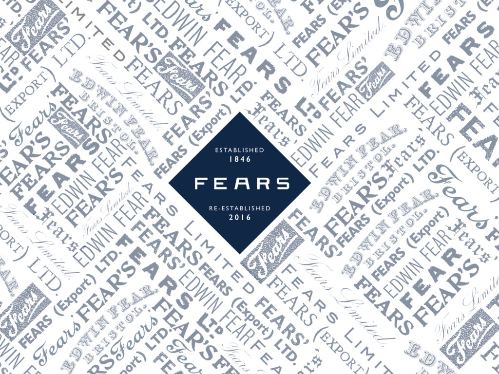 A collage of historic logos showcasing the new Fears Company branding