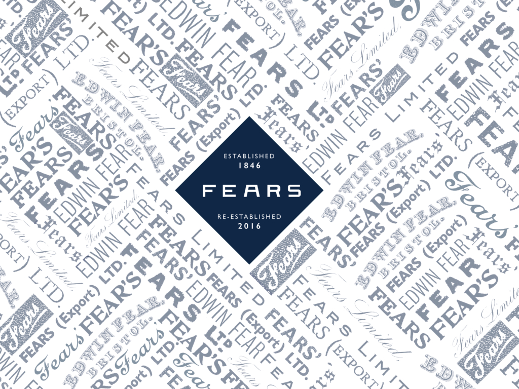 A collage of historic logos showcasing the new FEARS Company branding