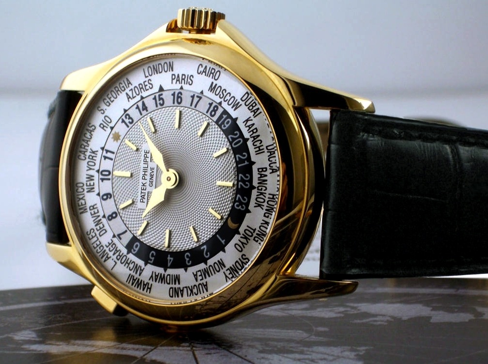 A highly collectable platinum Patek Philippe World Time watch