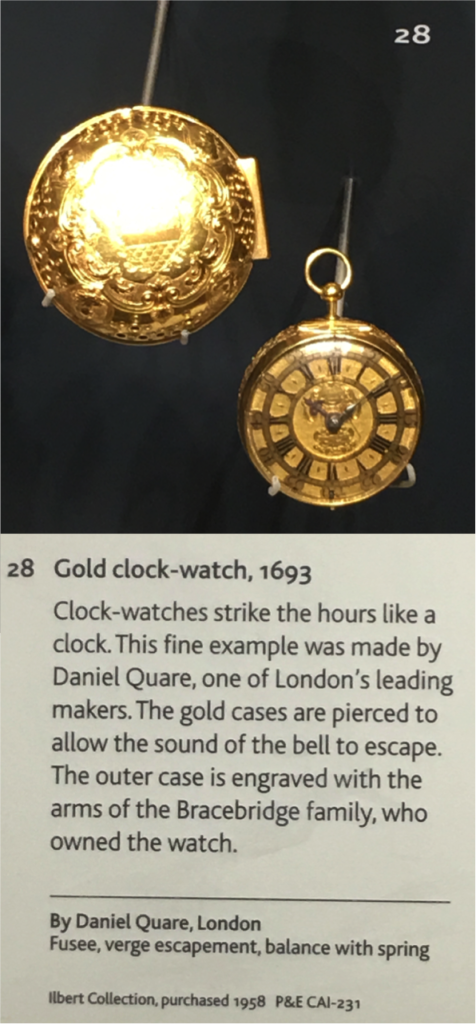 Gold Clock Watch by Daniel Quare (Credit: British Museum)