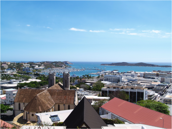 Noumea is situated on a peninsula in on the island of Grande Terre