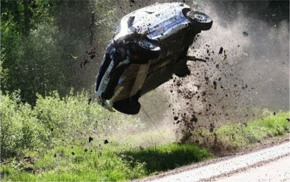 The unfortunate consequence of faster Rally cars