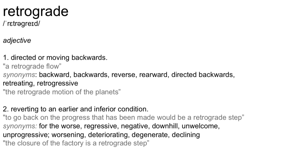 retrograde-dictionary