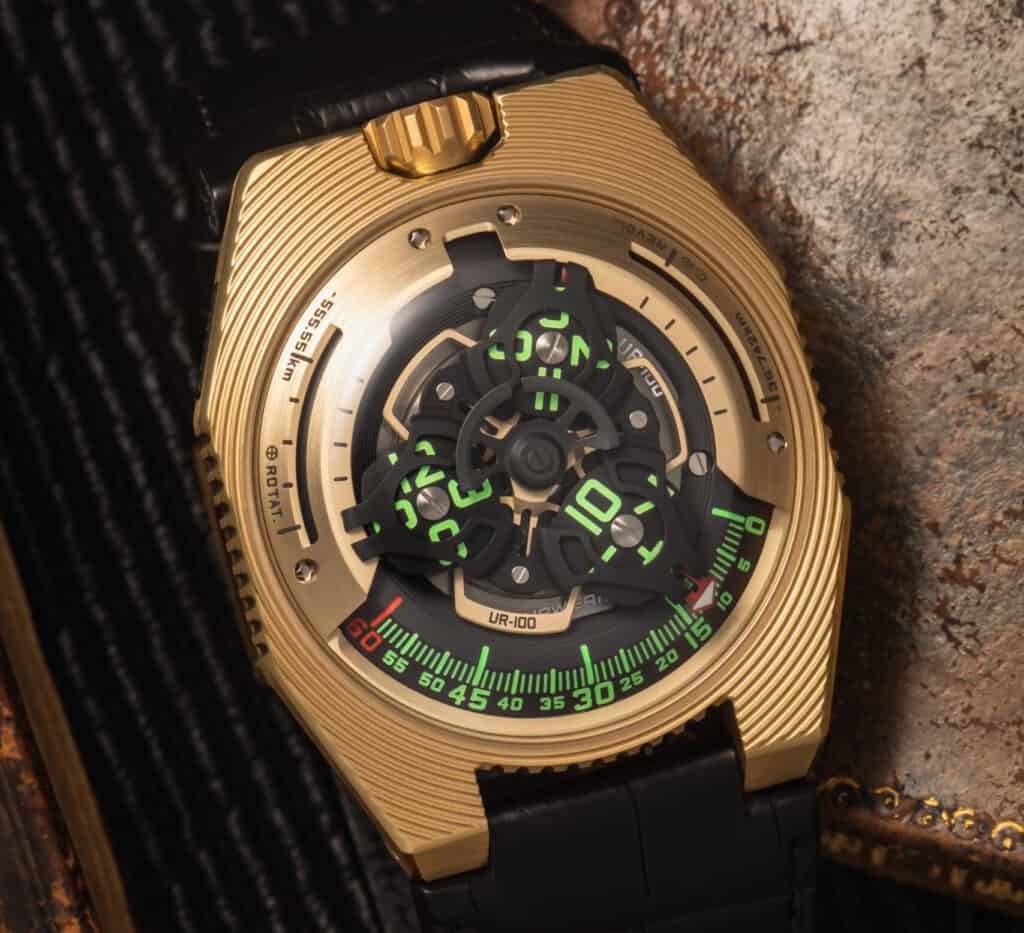 Here Comes The Precious URWERK UR-100 Electrum