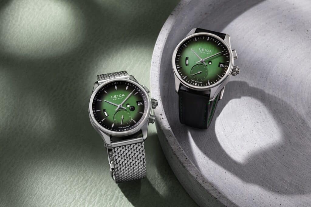 Leica ZM 1 & ZM 2 Urban Green Impress With Elegant Fumé Noir Dial